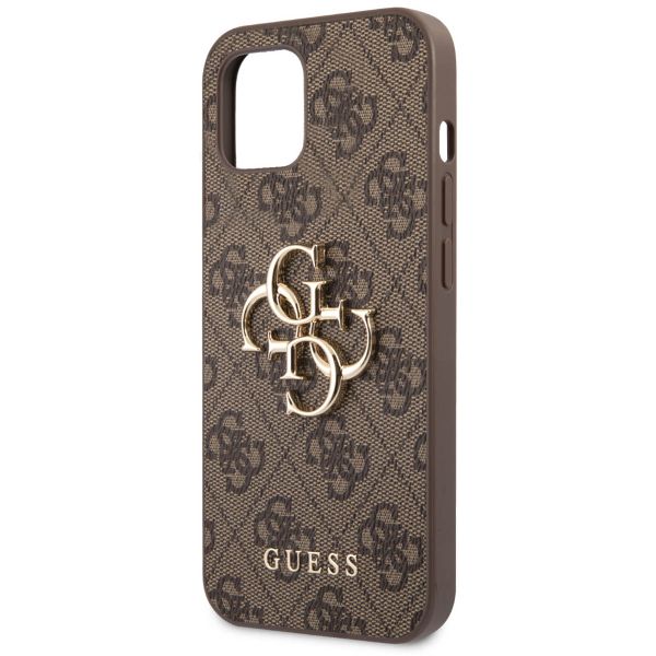 Guess 4G Metal Logo Backcover Apple iPhone 13 Mini - Bruin