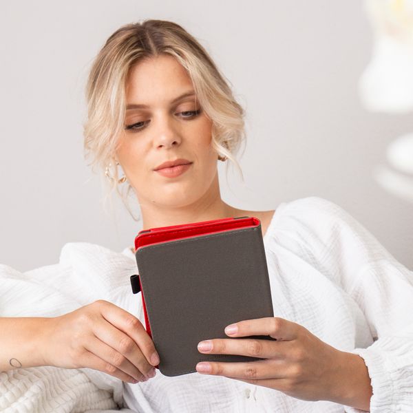 imoshion Vegan Leather Bookcase Kobo Clara HD - Rood