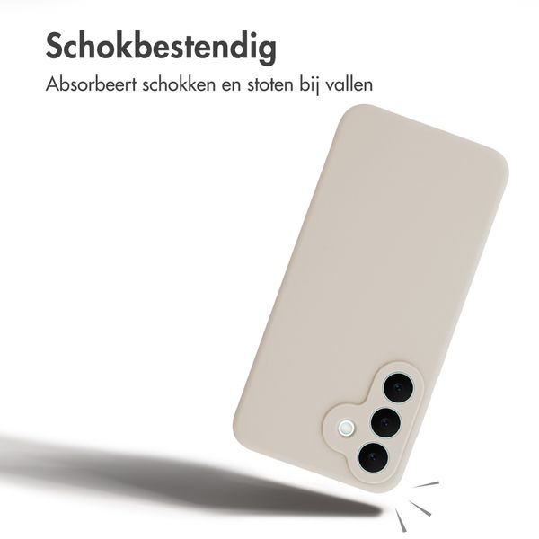 Accezz Liquid Silicone Backcover met MagSafe Samsung Galaxy S26 FE - Stone