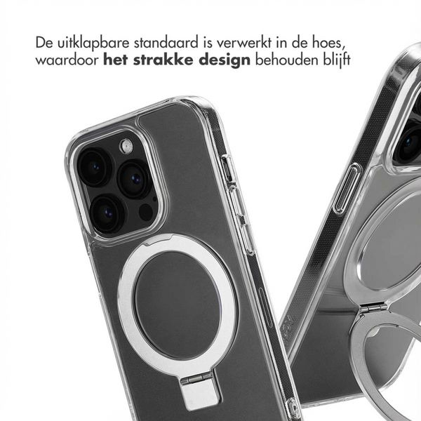 Accezz Ring Stand Backcover met MagSafe Apple iPhone 14 Pro - Transparant