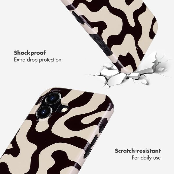 Selencia Vivid Back Cover with MagSafe Apple iPhone 16 - Art Wave Black