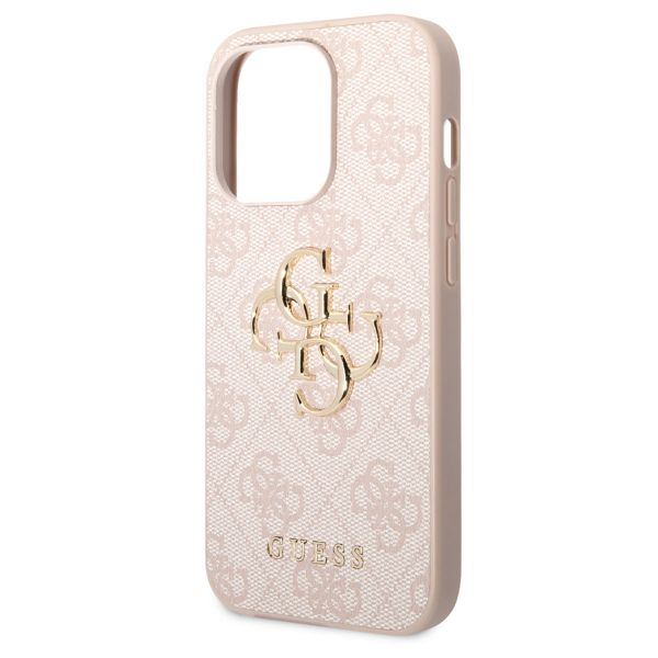 Guess 4G Metal Logo Backcover Apple iPhone 15 Pro - Roze