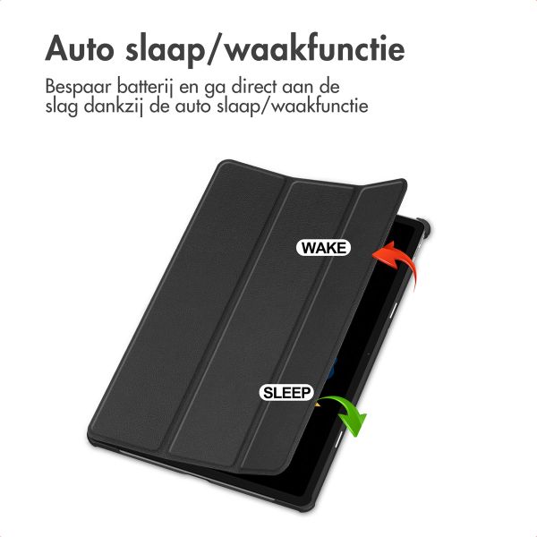 imoshion Trifold Bookcase Lenovo Idea Tab Plus - Zwart