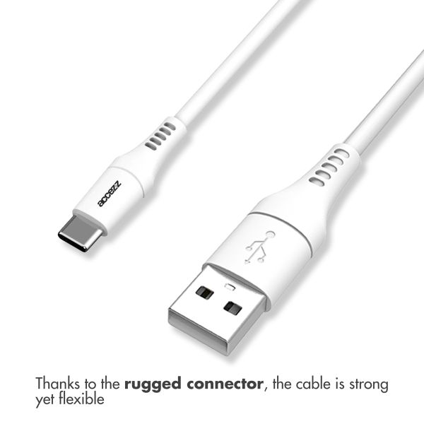 Accezz USB-C to USB Cable - 2 Metres - White