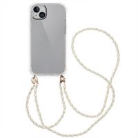 imoshion Backcover met koord + armband - Parels Apple iPhone 15 Plus - Transparant