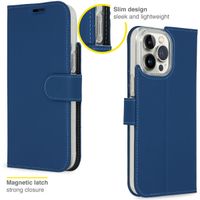 Accezz Wallet Softcase Bookcase Apple iPhone 14 Pro Max - Donkerblauw