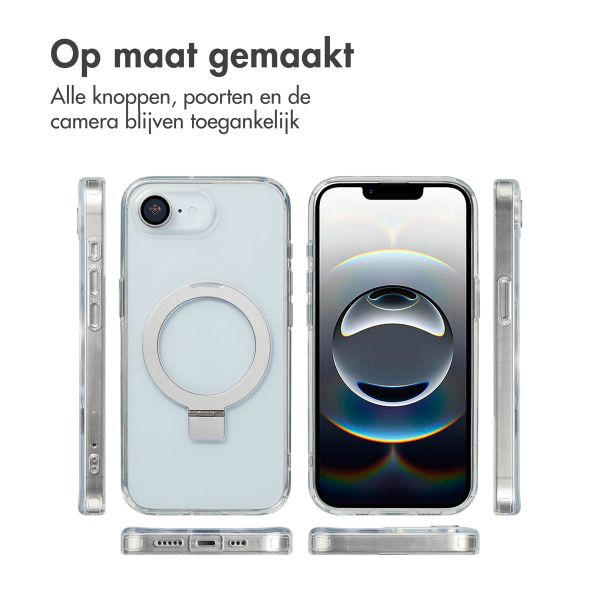 Accezz Ring Stand Backcover met MagSafe Apple iPhone 16e - Transparant