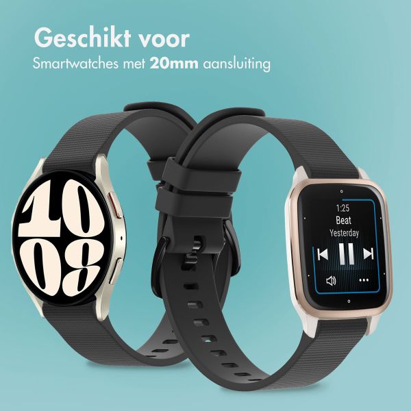 imoshion Siliconen sportbandje met gesp Samsung Galaxy Watch 7 40/44 mm - Zwart