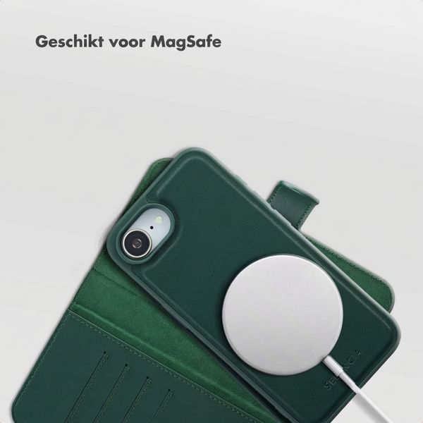 Selencia Olyn Uitneembare Bookcase met MagSafe Apple iPhone 17e / 16e - Groen