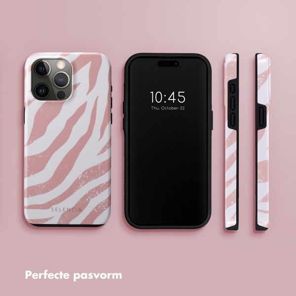 Selencia Vivid Backcover Apple iPhone 15 Pro Max - Colorful Zebra Old Pink