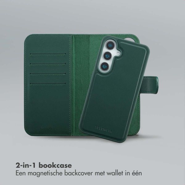 Selencia Olyn Uitneembare Bookcase met MagSafe Samsung Galaxy S24 / S25 - Groen