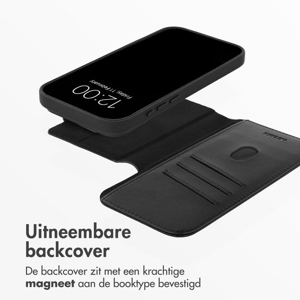 Accezz Leather Bookcase 2-in-1 met MagSafe Apple iPhone 18 Pro Max / 17 Pro Max - Onyx Black