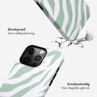 Selencia Vivid Backcover Apple iPhone 13 Pro - Colorful Zebra Sage Green