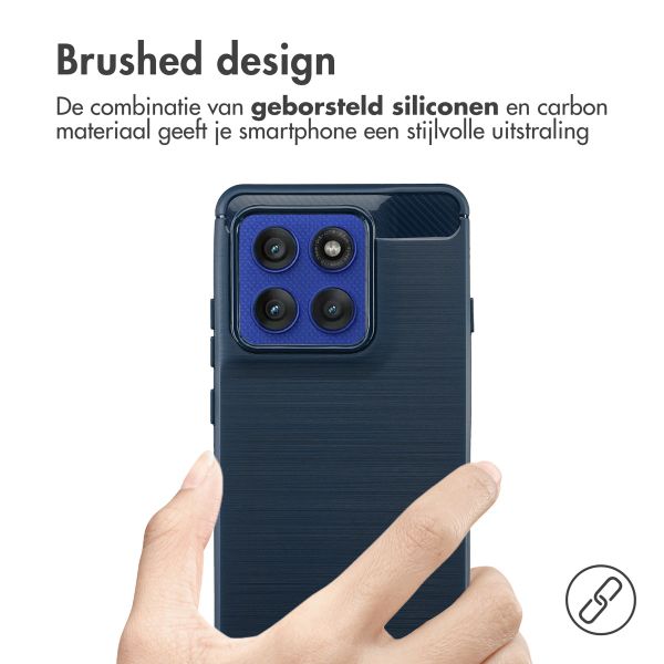 imoshion Brushed Backcover Motorola Edge 60 Pro - Donkerblauw