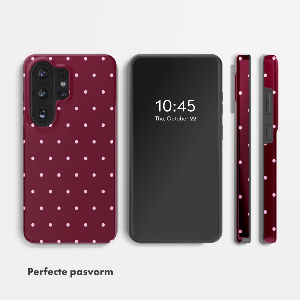 Selencia Vivid Backcover Samsung Galaxy S26 Ultra - Happy Dots Burgundy