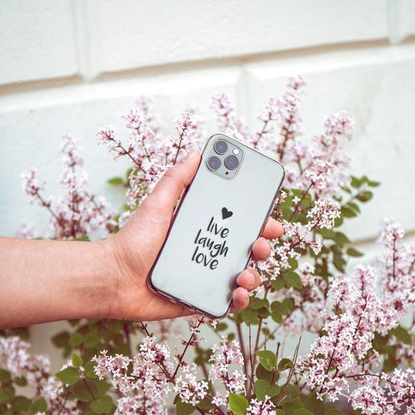 imoshion Design hoesje Galaxy A41 - Live Laugh Love - Zwart