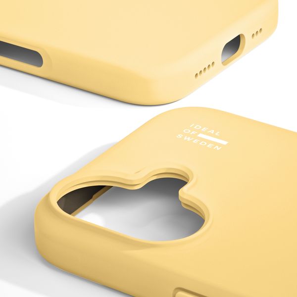iDeal of Sweden Silicone Case met MagSafe Apple iPhone 16 - Soft Lemon
