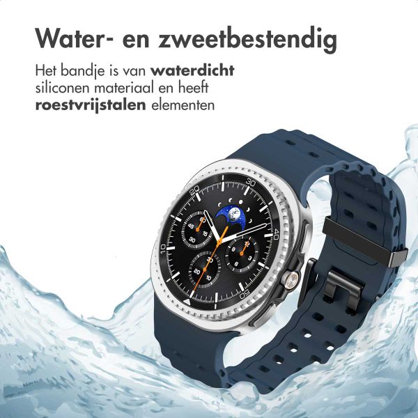 imoshion Ocean Siliconenband Samsung Galaxy Watch 8 (40/44mm) / Classic (46mm) - Donkerblauw