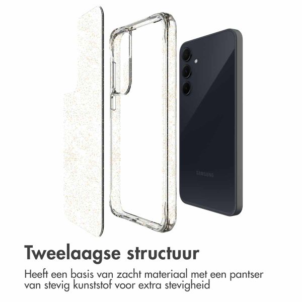 imoshion Clear Glitter Backcover Samsung Galaxy A55 - Goud