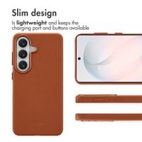 Accezz Leather Back Cover with MagSafe Samsung Galaxy S26 - Sienna Brown