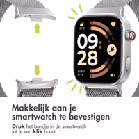 imoshion Milanees magnetisch bandje Xiaomi Smart Band 9 / 8 Pro / Redmi Watch 6 / 5 / 4 - Zilver