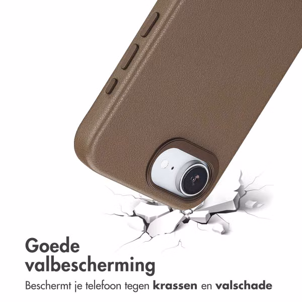 Accezz MagSafe Leather Backcover Apple iPhone 16e - Coffee Brown
