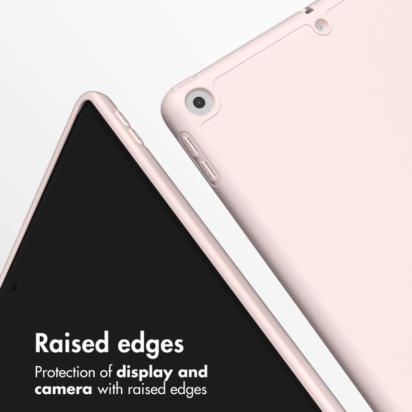 Accezz Smart Silicone Book Case Apple iPad 9 (2021) 10.2 inch / iPad 8 (2020) 10.2 inch / iPad 7 (2019) 10.2 inch - Pink
