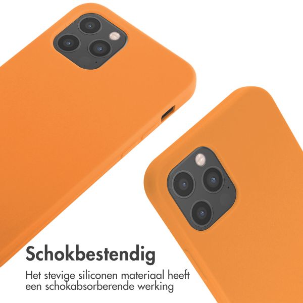 imoshion Siliconen hoesje met koord iPhone 12 (Pro) - Oranje