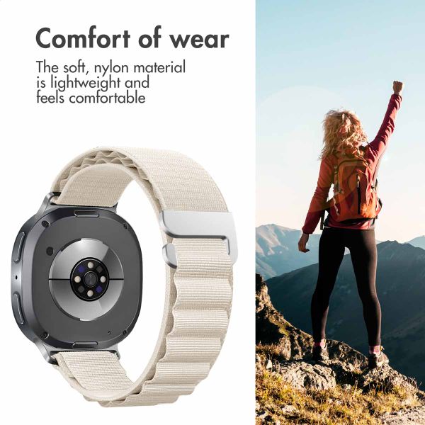 imoshion Nylon Alpine Band Samsung Galaxy Watch 9 (40/44mm) / Watch 8 (40/44mm) / Classic (46mm) - White