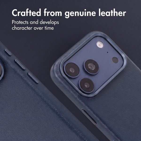 Accezz Leather Case with MagSafe Apple iPhone 18 Pro / 17 Pro - Nightfall Blue