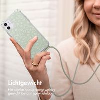 imoshion Design hoesje met koord Apple iPhone 11 - Smoke Green Flowers