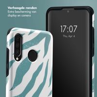 Selencia Vivid Backcover Huawei P30 Lite - Colorful Zebra Pine Blue