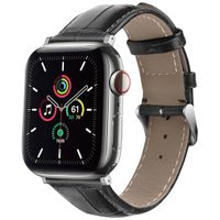 imoshion Lederen krokodil bandje Apple Watch Series 1 t/m 11 / SE / Ultra (44/45/46/49 mm) - Zwart