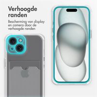 imoshion Softcase Backcover met pashouder iPhone 15 - Transparant