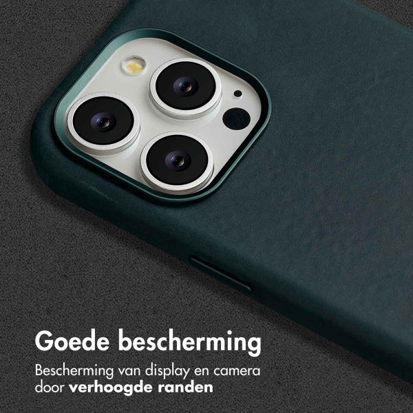 Accezz Vintage Leather Magsafe Backcover Apple iPhone 15 Pro Max - Smokey Green