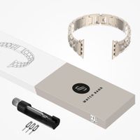 Selencia Sparkle schakelband Apple Watch Series 1 t/m 9 / SE (38/40/41 mm) | Series 10 / 11 (42 mm) - Champagne Gold