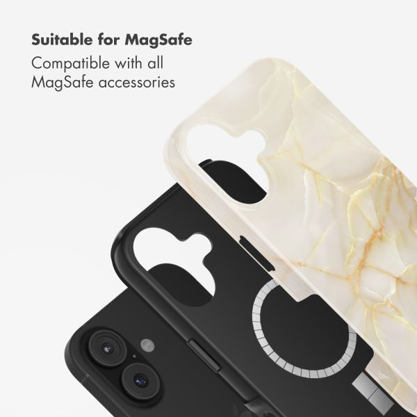 Selencia Vivid Back Cover with MagSafe Apple iPhone 17 - Golden Beige Marble