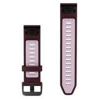 Garmin QuickFit® Siliconen bandje  - Garmin QuickFit® 20 mm aansluiting - Dark Cherry / Dust Rose