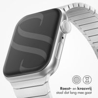 Selencia Stalen schakelband Apple Watch Series 1 t/m 10 / SE / Ultra (2) (44/45/46/49 mm) - Zilver