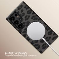 Selencia Sabi Backcover Panterprint met MagSafe Samsung Galaxy S24 Ultra - Midnight Black