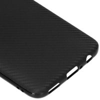 Carbon Softcase Backcover Huawei P Smart (2019) - Zwart