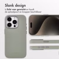 Accezz MagSafe Leather Backcover Apple iPhone 15 Pro - Light Grey