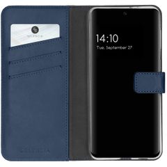 Selencia Echt Leren Bookcase Samsung Galaxy A32 (5G) - Blauw