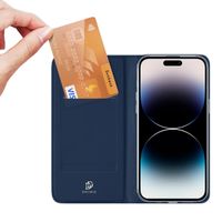 Dux Ducis Slim Softcase Bookcase iPhone 15 Pro Max - Donkerblauw