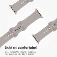 imoshion Siliconen⁺ bandje Apple Watch Series 1 t/m 11 / SE / Ultra (44/45/46/49 mm) - Maat M/L - Stone