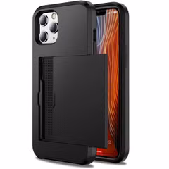 imoshion Backcover met pasjeshouder Apple iPhone 12 (Pro) - Zwart