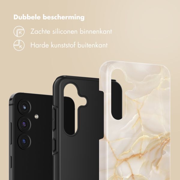 Selencia Vivid Backcover Samsung Galaxy S25 FE - Golden Beige Marble