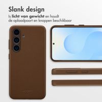 Accezz MagSafe Leather Backcover Samsung Galaxy S25 - Coffee Brown