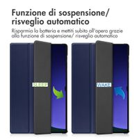imoshion Trifold Bookcase Samsung Galaxy Tab S10 Ultra / Tab S9 Ultra - Donkerblauw