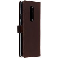 Selencia Echt Lederen Bookcase OnePlus 7 Pro - Bruin